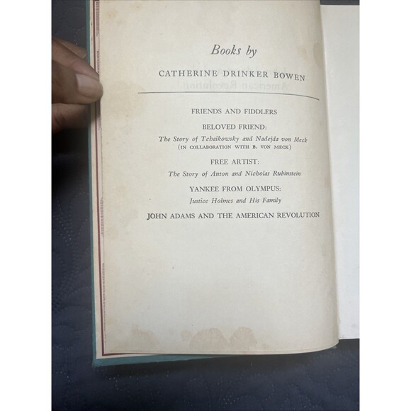 VTG John Adams and The American Revolution Catherine Bowen HB 1950 First Edition - Picture 7 of 11